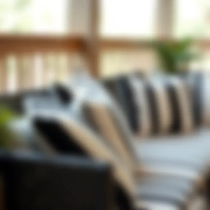 Exploring Black and White Striped Outdoor Cushions Summary