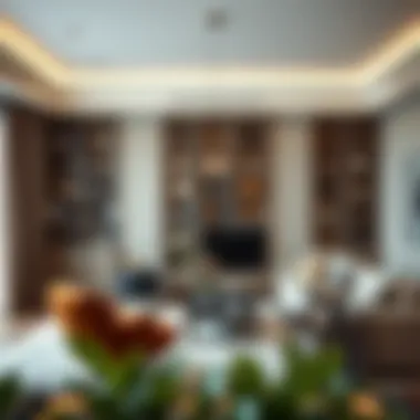 Integrating Bookcases into Elegant Interiors Stylish bookcase arrangement in an elegant living space