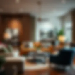 Stylish discount living room furniture display