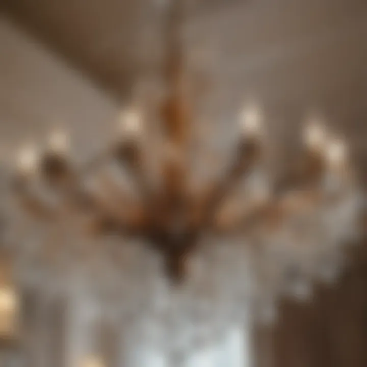 Elegant modern chandelier showcasing intricate design