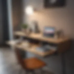 Stylish portable desk with integrated storage solutions