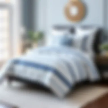 Exploring the Chic Appeal of Blue and White Striped Queen Comforters Summary