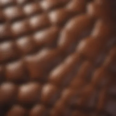 Close-up of the texture of faux leather fabric