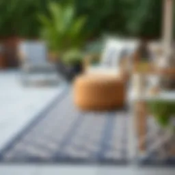Elegant outdoor runner enhancing patio aesthetics