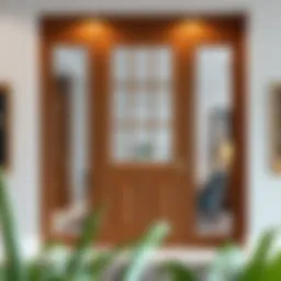 Elegant interior door design with glass panels