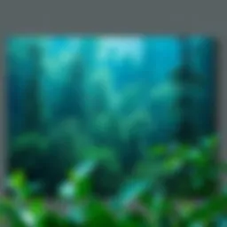 Lush forest landscape on a large canvas