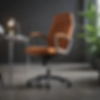 Stylish task chair with footrest in a creative work environment