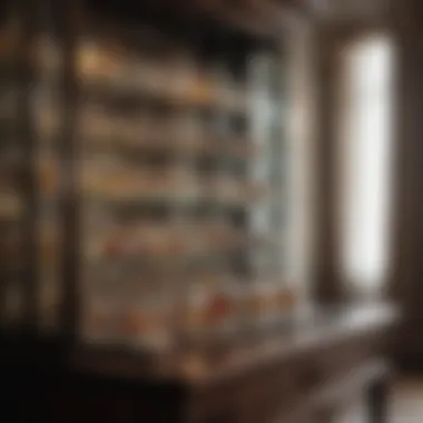 Well-organized perfume display cabinet illustrating optimal arrangement